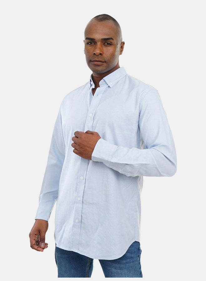 FIRE WOOD FireWood Long Sleeve Shirt  For Men- Blue - Image 4